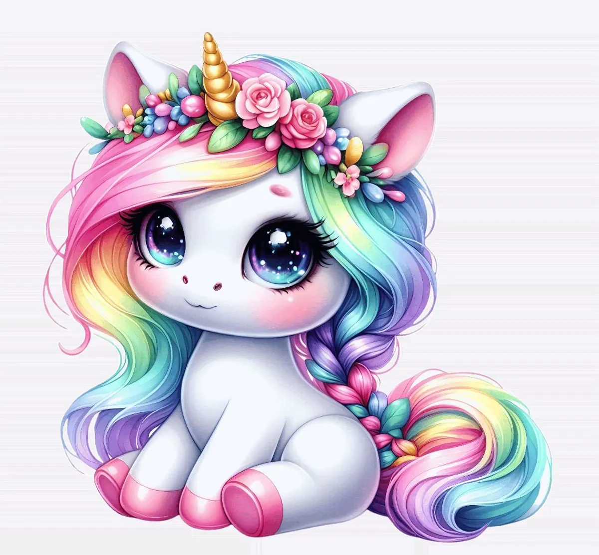 Enhjørning 29 - DTF Strykemerke