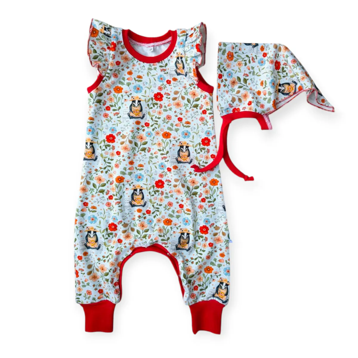 Bukse med matchende skaut str 68 - Blomsterhagen