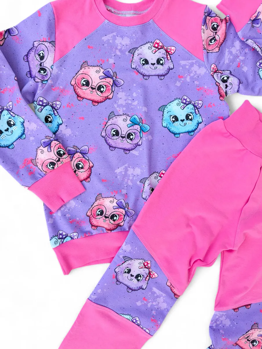 Sett str 134 - søte pelsdotter 