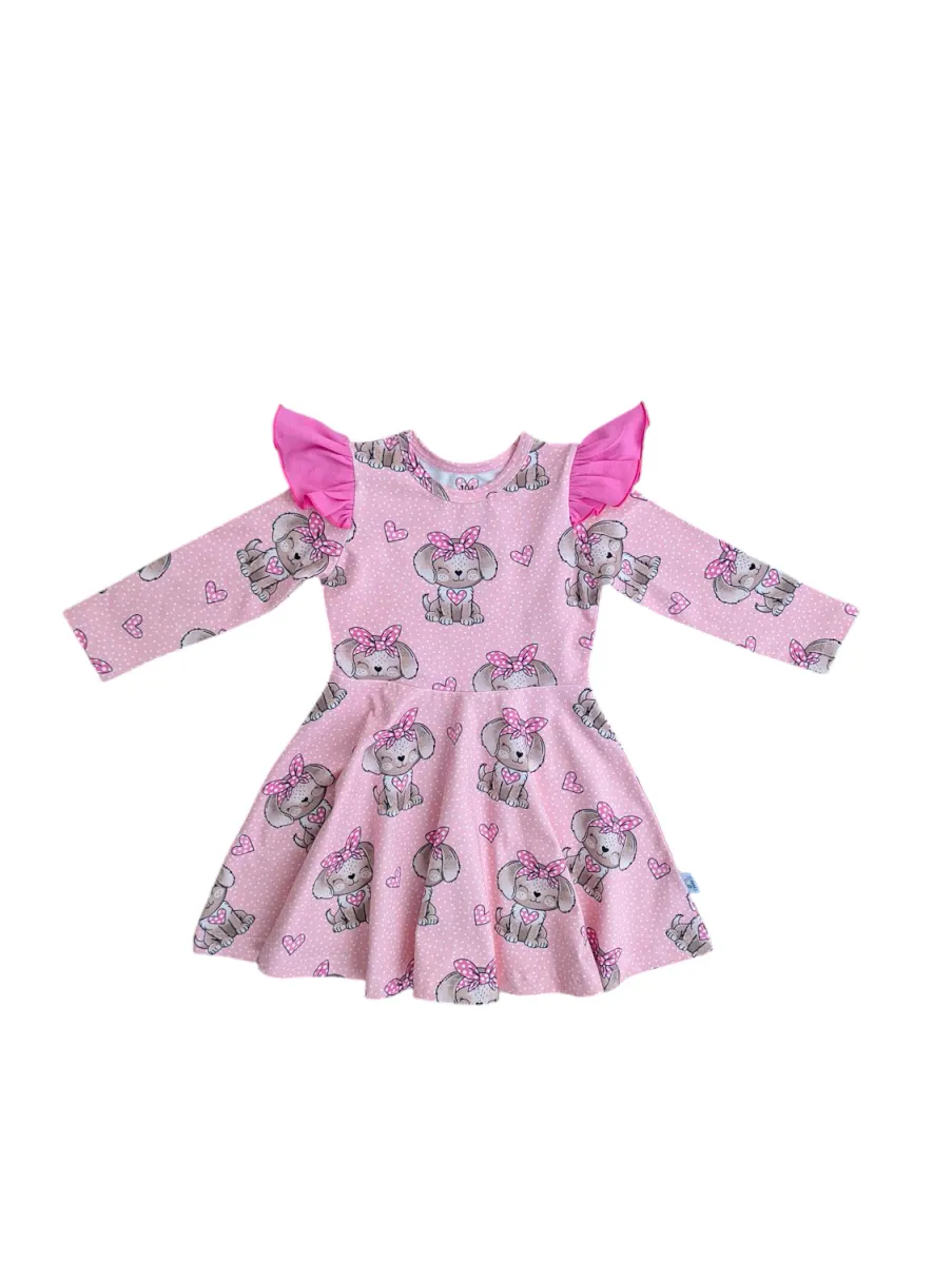 Snurre kjole - Hund med sløyfe