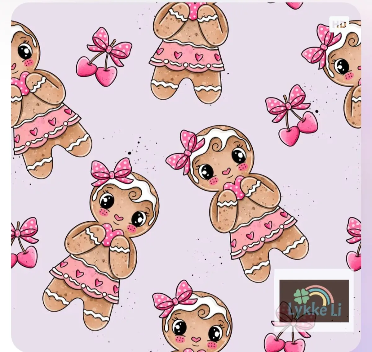 Pepperkake Jente - Jersey - Metervare